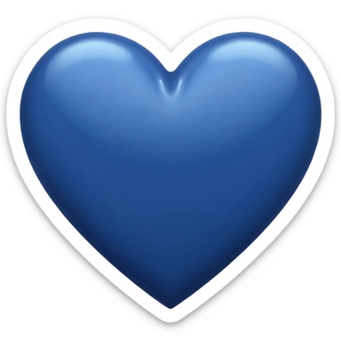 Navy blue heart sticker