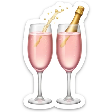 I want a emoji of champagne 🥂 but in baby pink colour  sticker