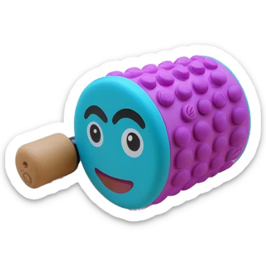 portable vibrating massage roller with acupressure poins sticker