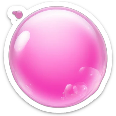 pink soap bubbles sticker