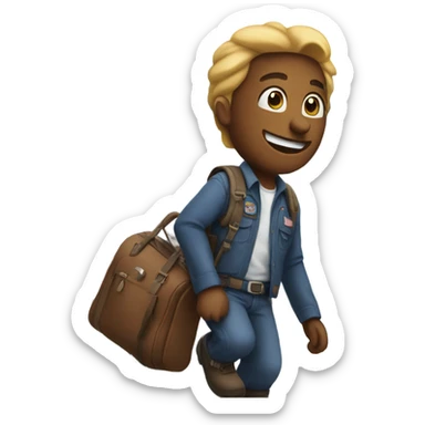 Arriving in Texas off a plane  sticker