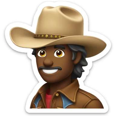 cowboy tipping hat sticker