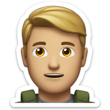 A man with the bomb  sticker