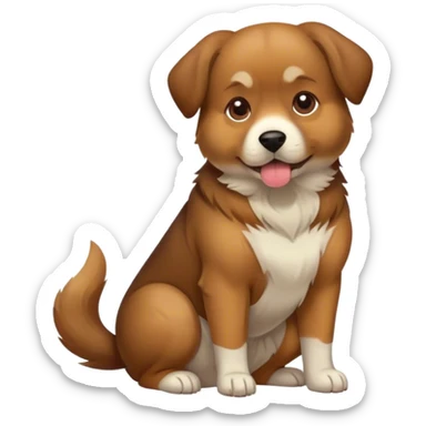 Dog pooping sticker