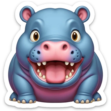 hungry hippo sticker