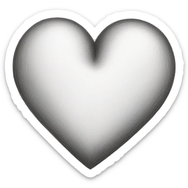 pencil sketch of a heart  sticker