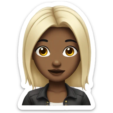 Girl with black hair and piercings sticker