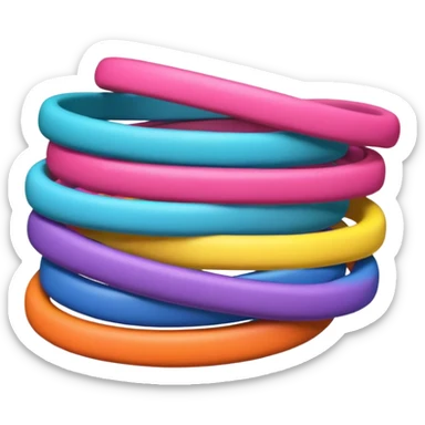 hair tie for tying hair，colourful，两三根叠在一起，不要一大堆 sticker