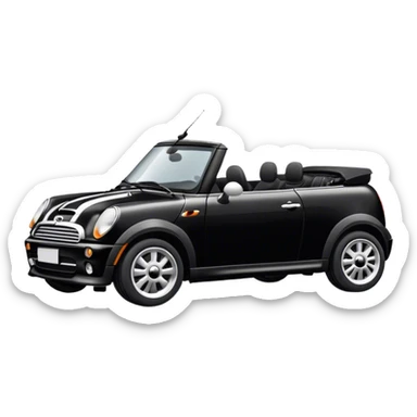 mini cooper cabriolet black sticker