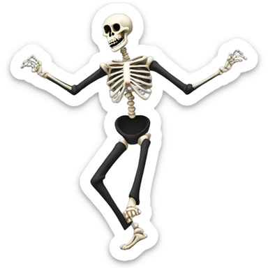 Jerry Seinfeld as a skeleton dancing sticker