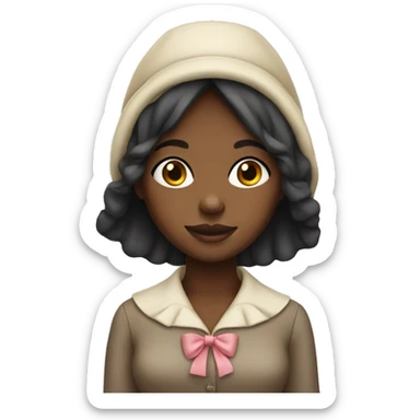 Black girl in a bonnet sticker