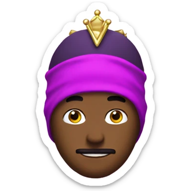 with guy with pink/purpish balaclava with crown sticker