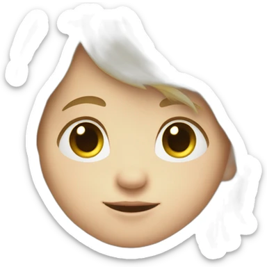 baby boy with blond hair5 and white skin full length sticker