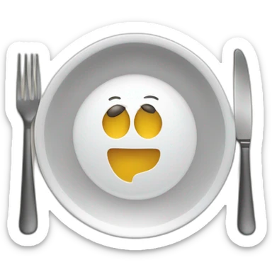 Chat servi dans une assiette sticker