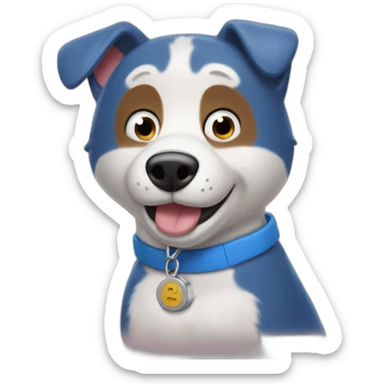 Bluey with bingo sticker