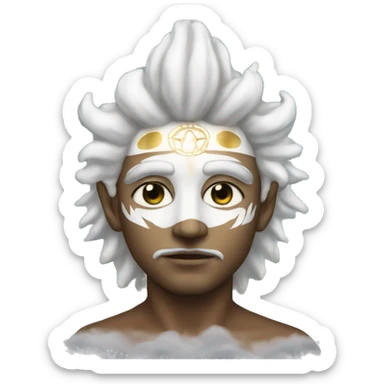 White sun god galaxy sticker