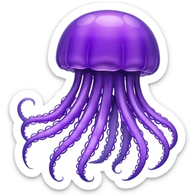 purple jellyfish sticker