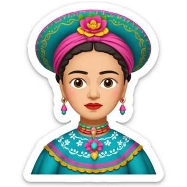 Frida Kahlo with mariachi sticker