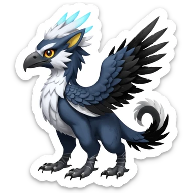 Fionbri-Vernid-Trico-Nargacuga-Silvally-Gryphon-fusion, full body sticker