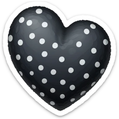 Spotty black heart sticker