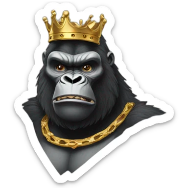 King Kong with crown  sticker