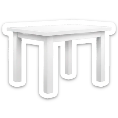 white table pvc  sticker