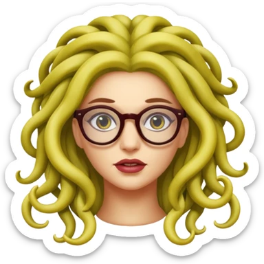 Medusa Versace with glasses  sticker