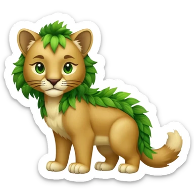 Grass-type Cougar-Fakémon full body sticker