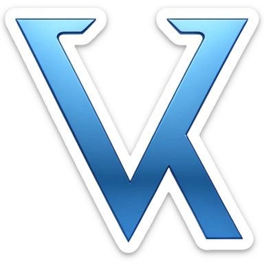 Logo certification de couleur bleu avec le symbole v sticker