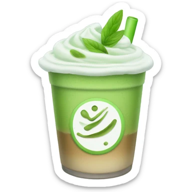 Iced matcha latte sticker