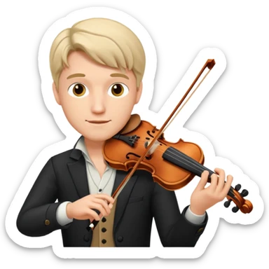 male violinist sticker