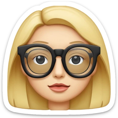 Black glasses sticker