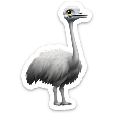 Ostrich with head under ground sticker