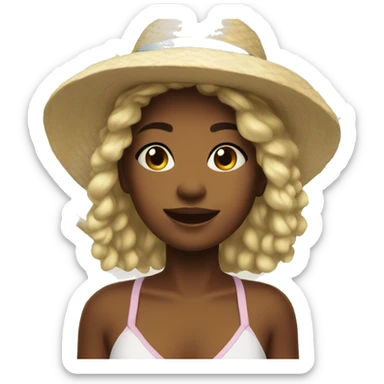 Clean girl beach vibe emojis  sticker