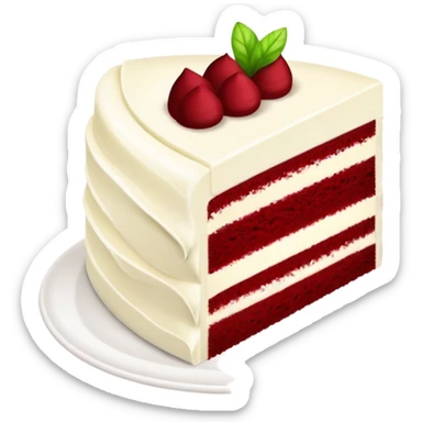 Red velvet cake slice  sticker