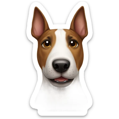 Bull terrier black head and brown sticker