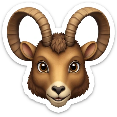 alpine ibex face sticker