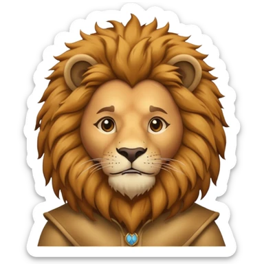 man in lion  costume  sticker