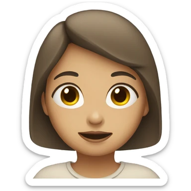 woman sit looking at the sky sticker