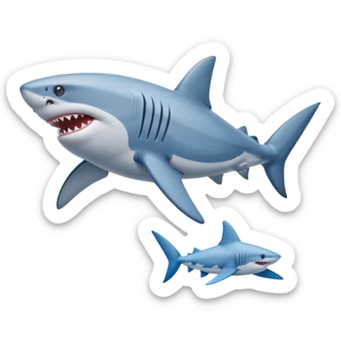 Shark With Blue Nikes sticker
