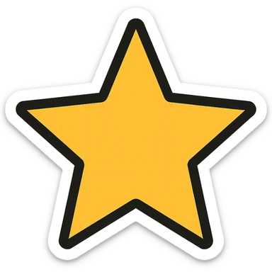 flat design style star sticker