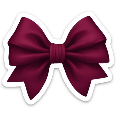 burgundy velvet bow sticker