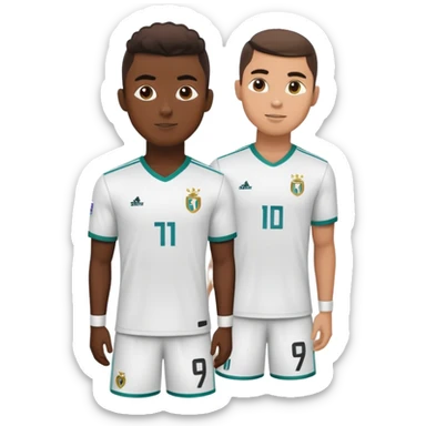Young men wearing Ronaldo Trikot  sticker