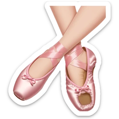 ballerina pointe shoes no bows sticker