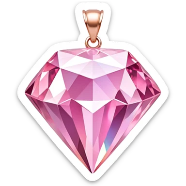 Pink Diamond Holographic Pendant  sticker