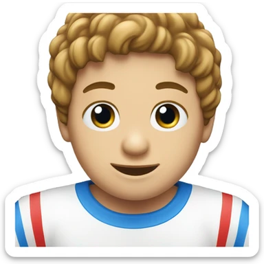 Camiseta roja, blanca y azul sticker