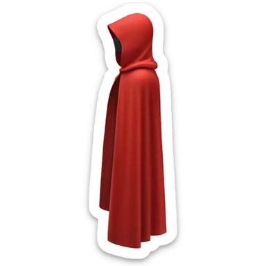 faceless mannequin flying red cape without hood sticker
