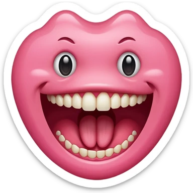 mouth wide open sticker