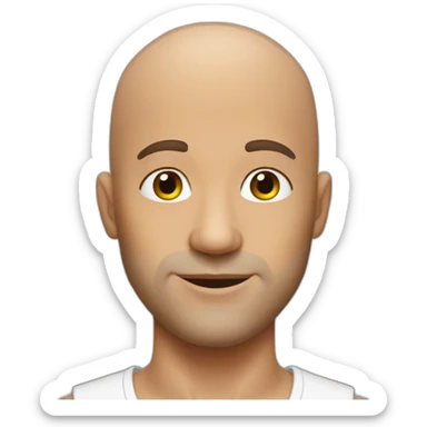 bald sexy man sticker