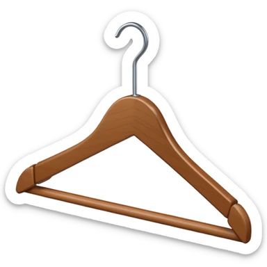 Hanger emoji wooden and angle sticker